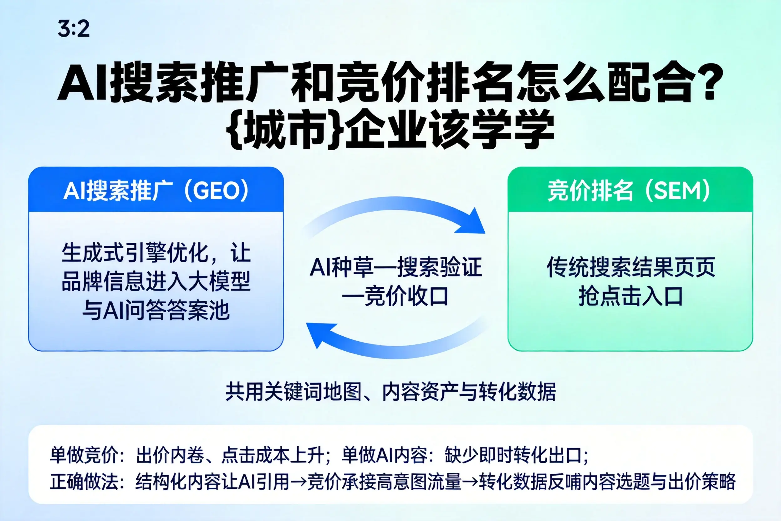 AI搜索推广和竞价排名怎么配合？上海企业该学学