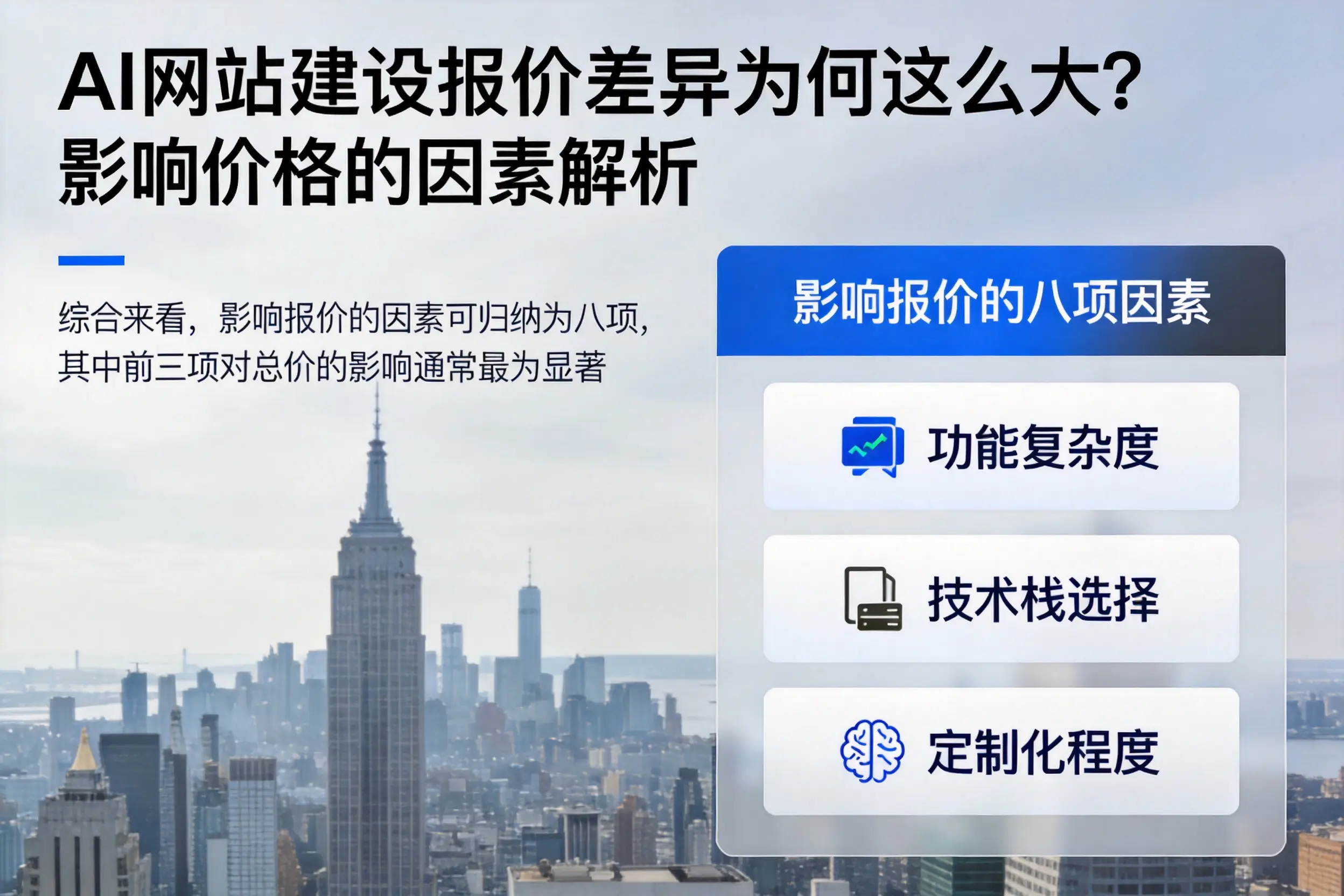 上海AI网站建设报价差异为何这么大？影响价格的因素解析