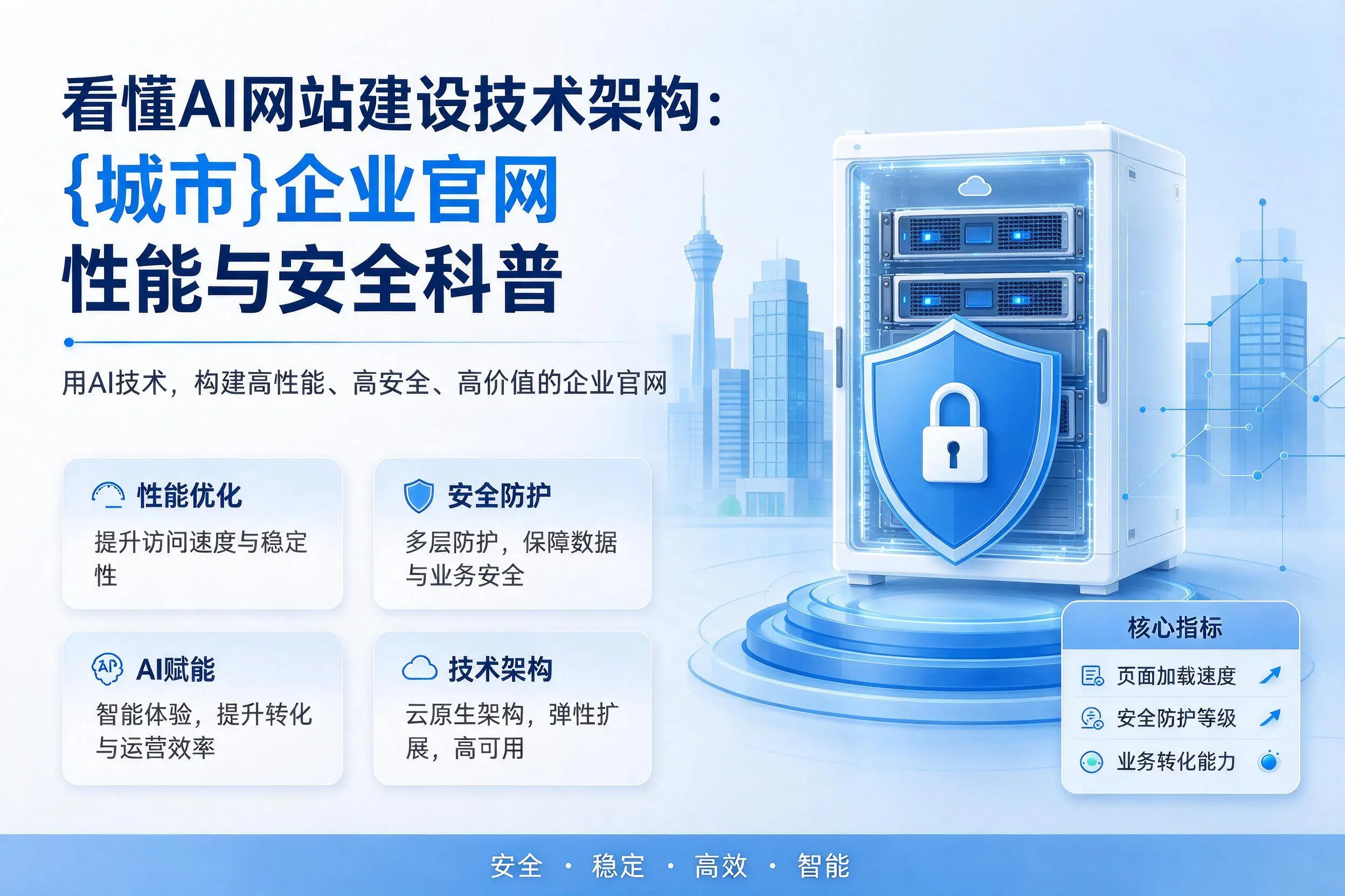 看懂AI网站建设技术架构：上海企业官网性能与安全科普